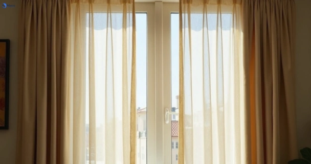 Dull dusty drapes in mount-coolum before professional cleaning